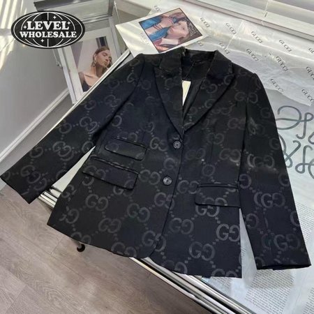 Gucci Light GG Canvas Single-Breasted Jacket
