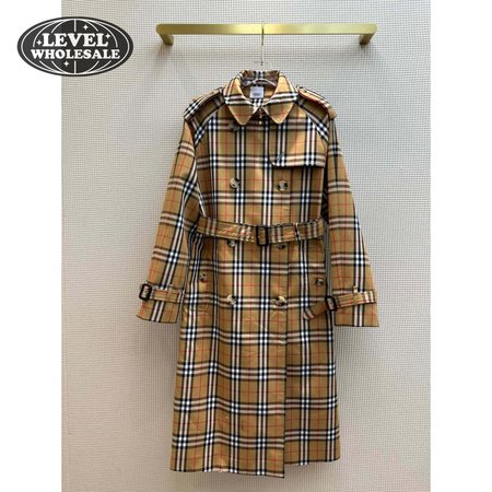 Burberry Check Gabardine Trench Coat