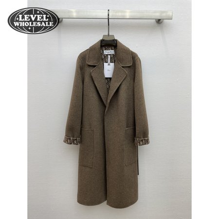 Dior Logo Reversible Lapel Wool Coat