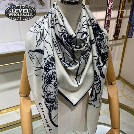 Chanel Double-sided Cashmere Printed Square Scarf