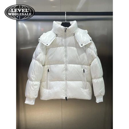 Moncler Autumn And Winter Hooded Down Jacket White