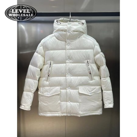 Moncler Chiablese Short Down Jacket Milk White