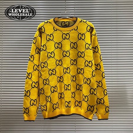 Gucci GG Wool Jacquard Sweater Yellow S-2XL