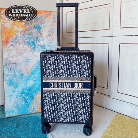 Diortravel Suitcase Blue Dior Oblique Technical Jacquard