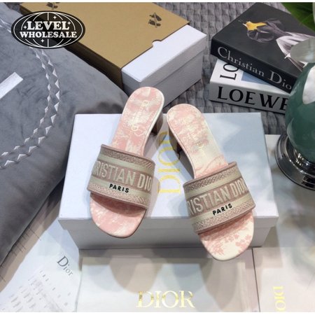 Dior Dway Heeled Slide Pink 35-39