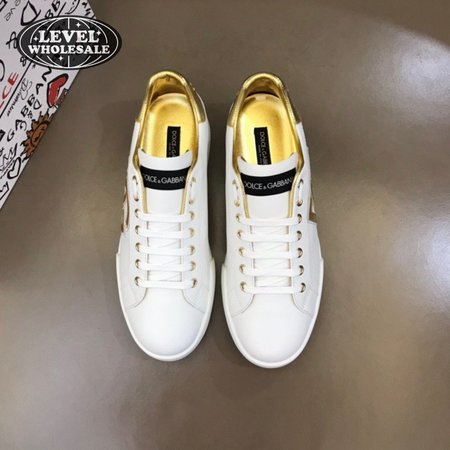 Dolce & Gabbana Calfskin Portofino Sneakers With DG Logo 38-45