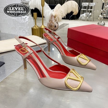 Valentino Vlogo Signature Calfskin Slingback Pump Poudre 35-39