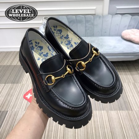 Gucci Leather Lug Sole Horsebit Loafer 35-39