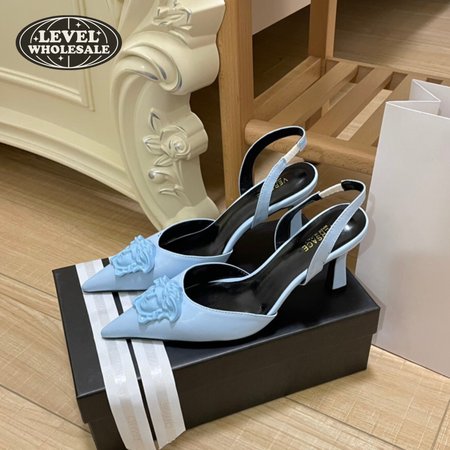 Versace La Medusa Slingback Pumps Blue 34-42