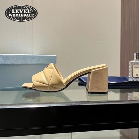 Prada Quilted Nappa Leather Heeled Sandals 35-42