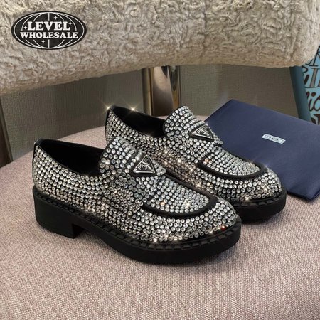 Prada Satin Loafers With Crystals 35-41